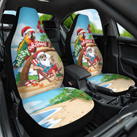 Hawaii Santa Parrot Christmas Car Seat Cover Summer Vibe - Wonder Print Shop