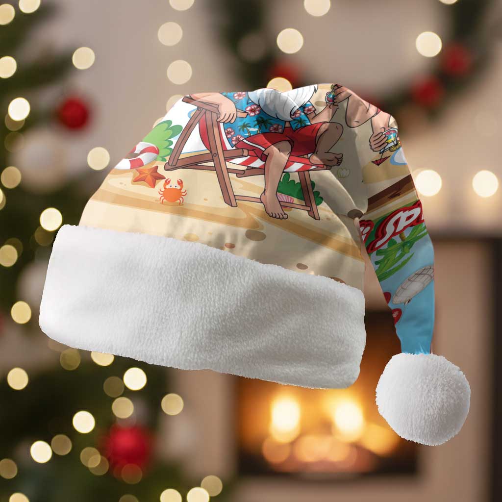 Hawaii Santa Parrot Christmas Santa Hat Summer Vibe - Wonder Print Shop