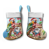 Hawaii Santa Parrot Christmas Stocking Summer Vibe - Wonder Print Shop