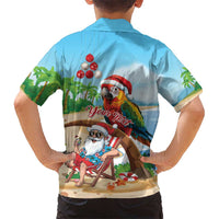Personalized Hawaii Santa Parrot Christmas Family Matching Summer Maxi Dress and Hawaiian Shirt Summer Vibe - Wonder Print Shop