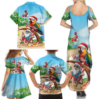 Personalized Hawaii Santa Parrot Christmas Family Matching Summer Maxi Dress and Hawaiian Shirt Summer Vibe - Wonder Print Shop
