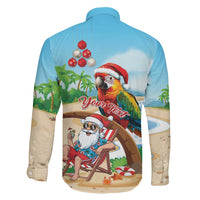 Personalized Hawaii Santa Parrot Christmas Family Matching Tank Maxi Dress and Hawaiian Shirt Summer Vibe - Wonder Print Shop