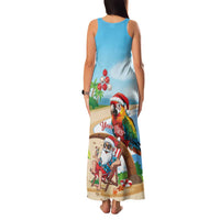 Personalized Hawaii Santa Parrot Christmas Family Matching Tank Maxi Dress and Hawaiian Shirt Summer Vibe - Wonder Print Shop