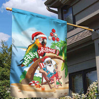 Hawaii Santa Parrot Christmas Garden Flag Summer Vibe - Wonder Print Shop