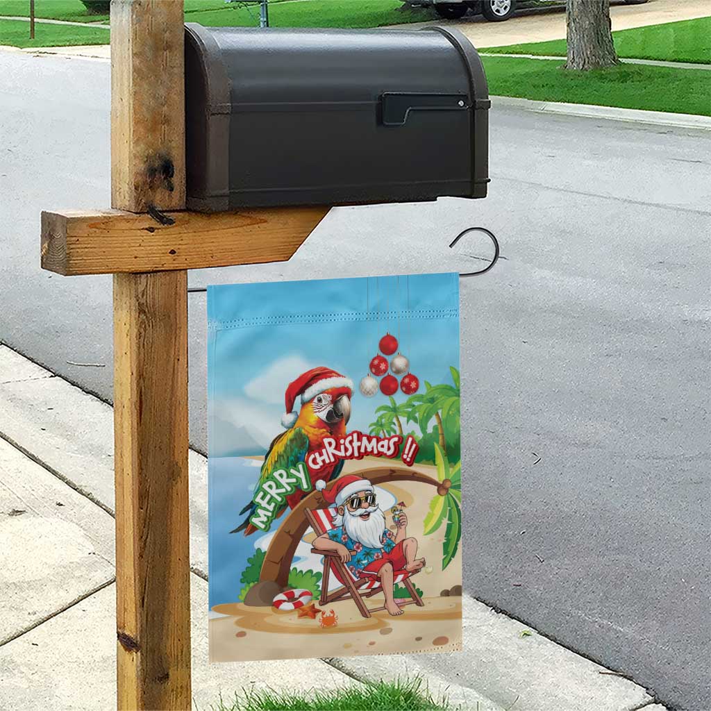 Hawaii Santa Parrot Christmas Garden Flag Summer Vibe - Wonder Print Shop