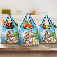 Hawaii Santa Parrot Christmas Grocery Bag Summer Vibe - Wonder Print Shop