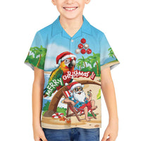 Personalized Hawaii Santa Parrot Christmas Hawaiian Shirt Summer Vibe - Wonder Print Shop
