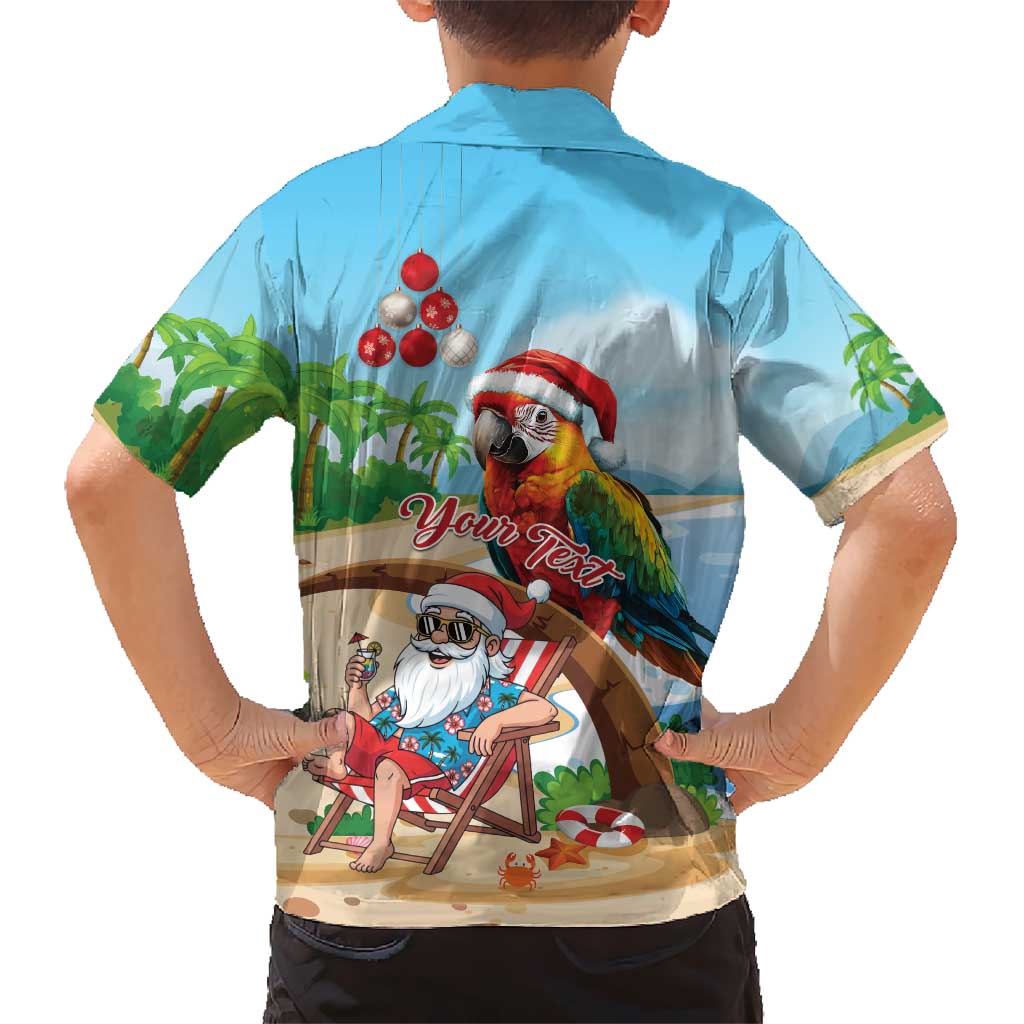 Personalized Hawaii Santa Parrot Christmas Hawaiian Shirt Summer Vibe - Wonder Print Shop