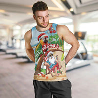 Personalized Hawaii Santa Parrot Christmas Men Tank Top Summer Vibe - Wonder Print Shop