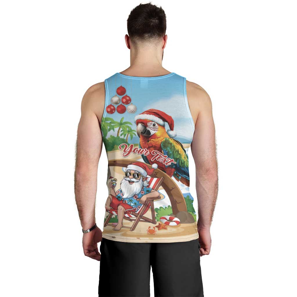 Personalized Hawaii Santa Parrot Christmas Men Tank Top Summer Vibe - Wonder Print Shop