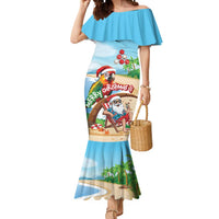 Personalized Hawaii Santa Parrot Christmas Mermaid Dress Summer Vibe - Wonder Print Shop