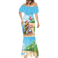 Personalized Hawaii Santa Parrot Christmas Mermaid Dress Summer Vibe - Wonder Print Shop