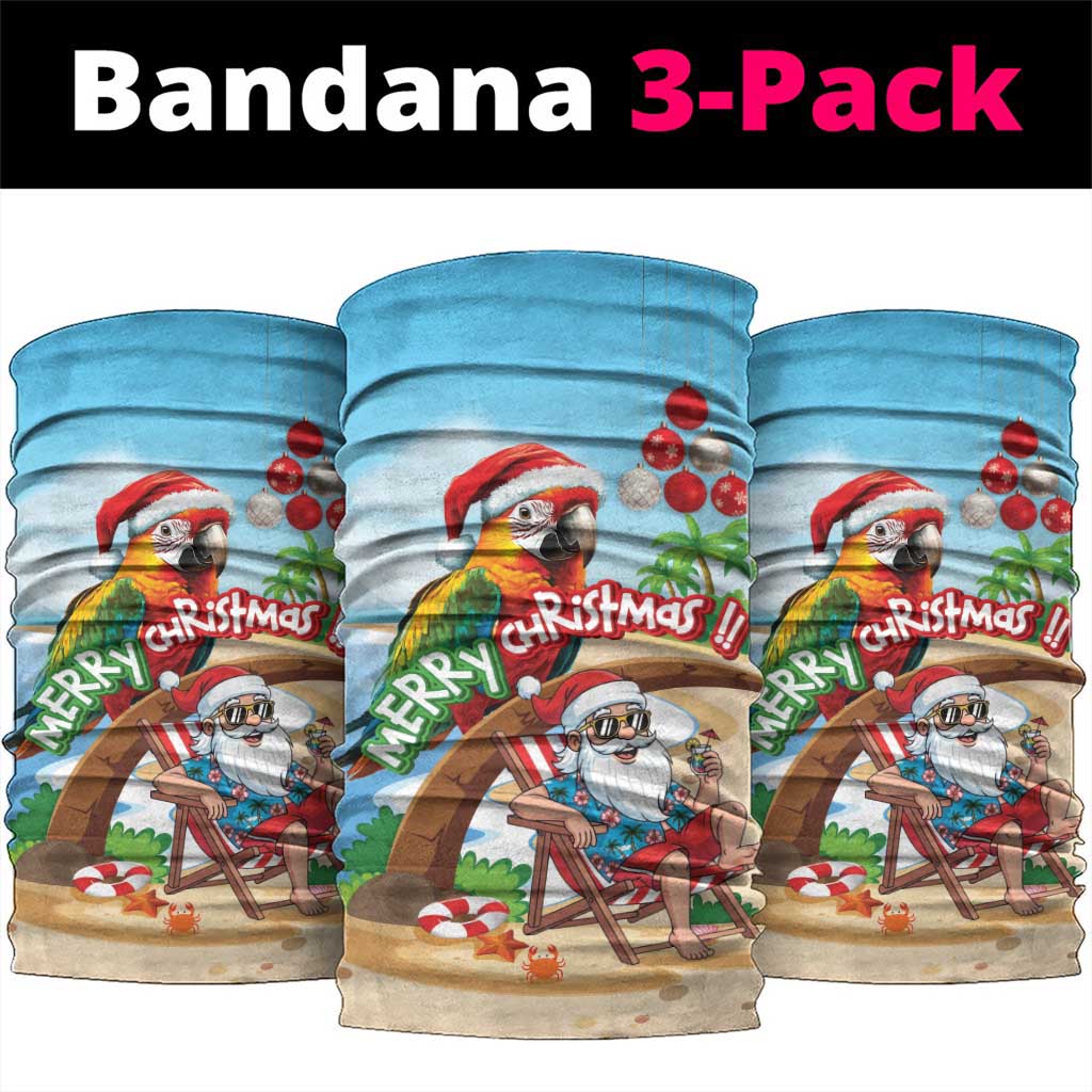 Hawaii Santa Parrot Christmas Neck Gaiter Summer Vibe - Wonder Print Shop
