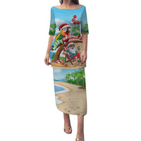 Personalized Hawaii Santa Parrot Christmas Puletasi Summer Vibe - Wonder Print Shop