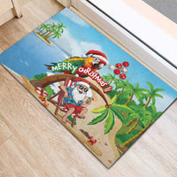 Hawaii Santa Parrot Christmas Rubber Doormat Summer Vibe - Wonder Print Shop
