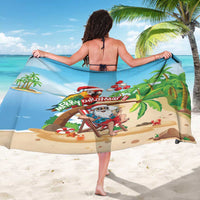 Hawaii Santa Parrot Christmas Sarong Summer Vibe - Wonder Print Shop