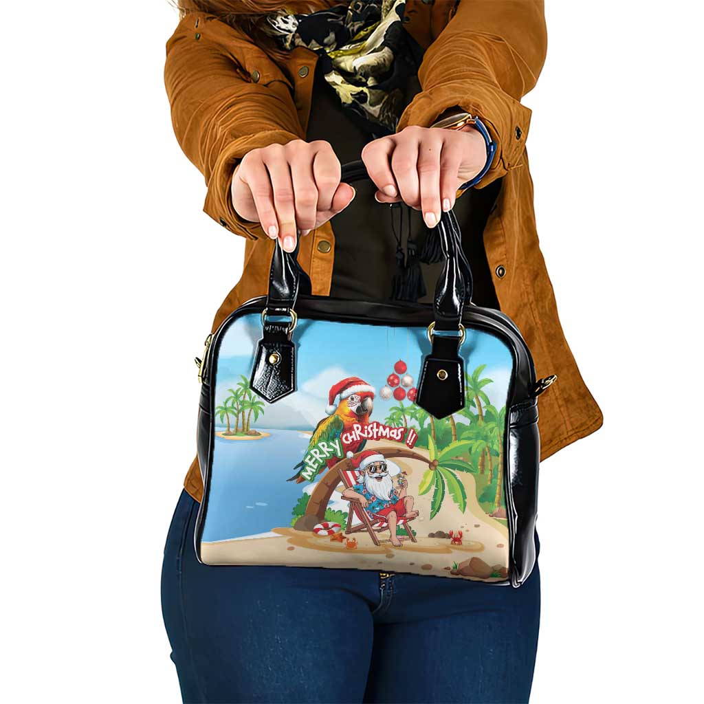 Hawaii Santa Parrot Christmas Shoulder Handbag Summer Vibe - Wonder Print Shop