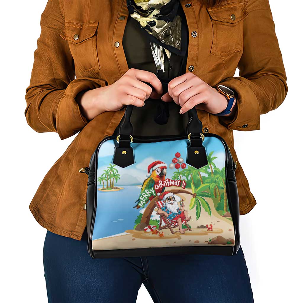 Hawaii Santa Parrot Christmas Shoulder Handbag Summer Vibe - Wonder Print Shop