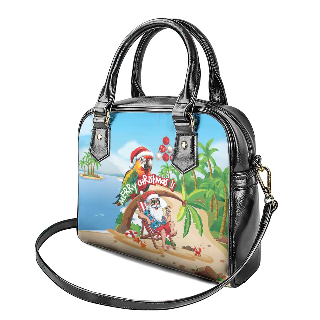 Hawaii Santa Parrot Christmas Shoulder Handbag Summer Vibe - Wonder Print Shop