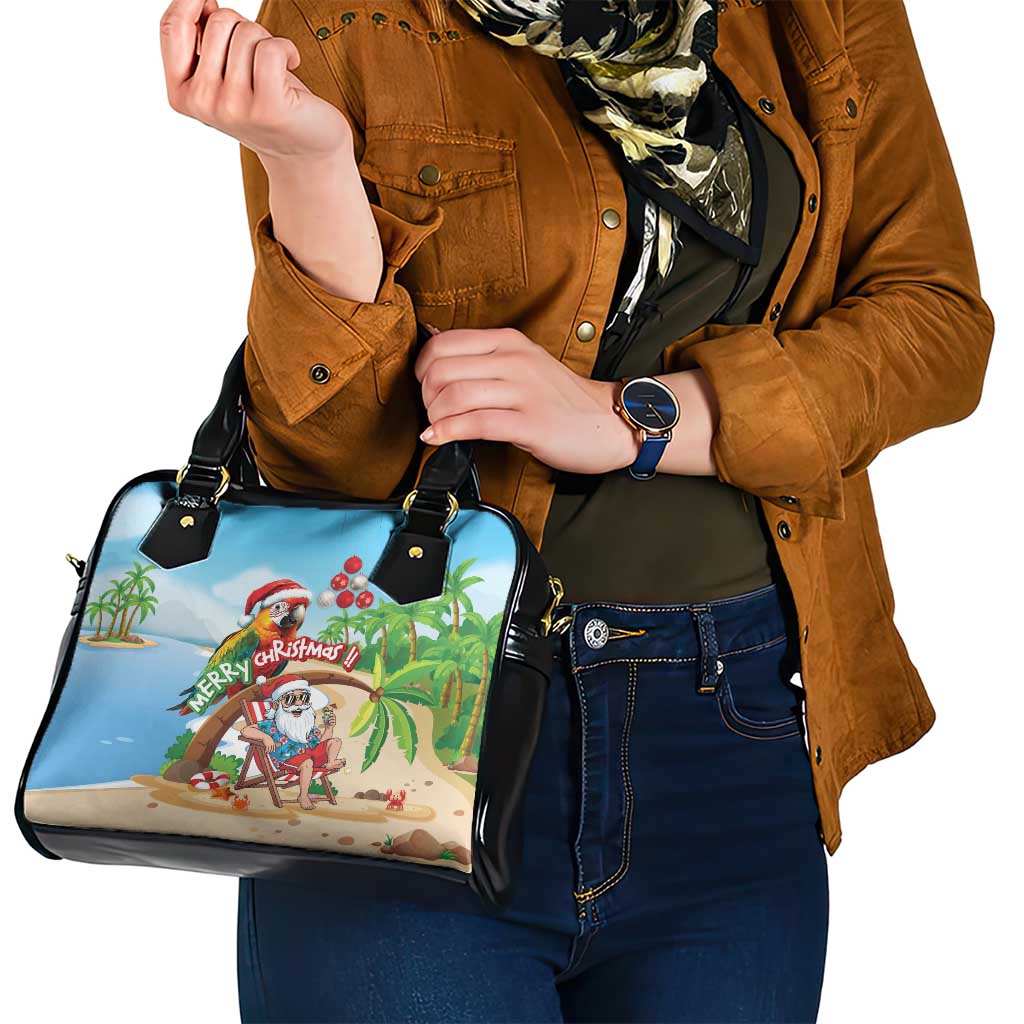 Hawaii Santa Parrot Christmas Shoulder Handbag Summer Vibe - Wonder Print Shop