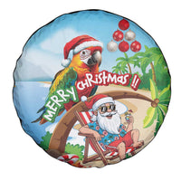 Hawaii Santa Parrot Christmas Spare Tire Cover Summer Vibe - Wonder Print Shop