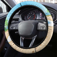 Hawaii Santa Parrot Christmas Steering Wheel Cover Summer Vibe - Wonder Print Shop