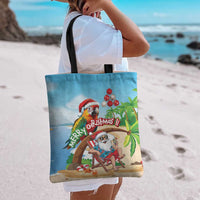 Hawaii Santa Parrot Christmas Tote Bag Summer Vibe - Wonder Print Shop