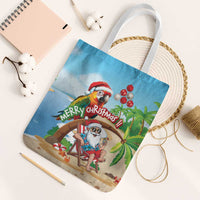 Hawaii Santa Parrot Christmas Tote Bag Summer Vibe - Wonder Print Shop