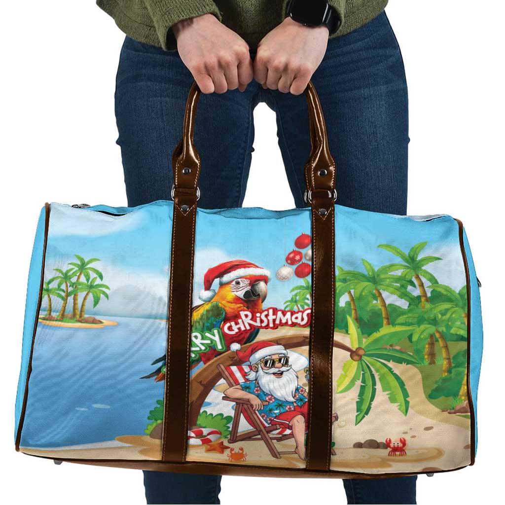 Hawaii Santa Parrot Christmas Travel Bag Summer Vibe - Wonder Print Shop