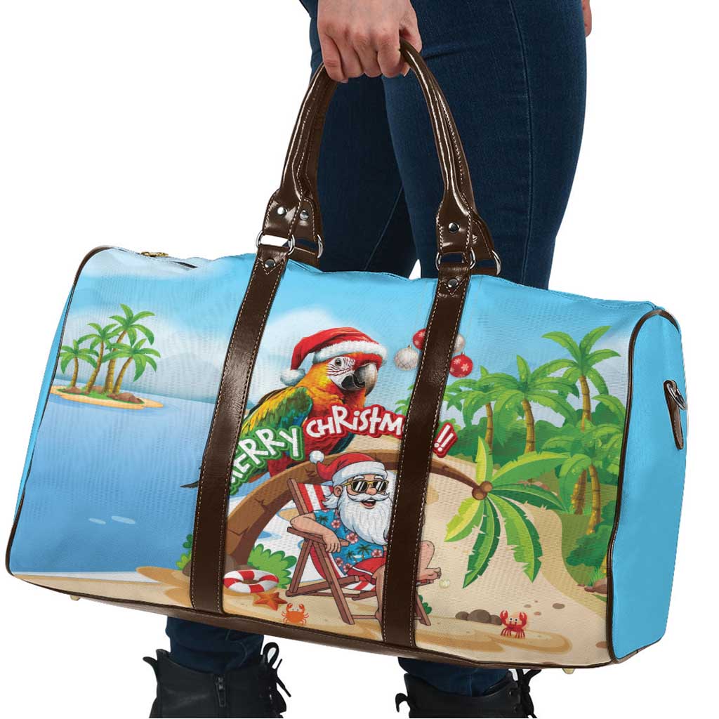 Hawaii Santa Parrot Christmas Travel Bag Summer Vibe - Wonder Print Shop