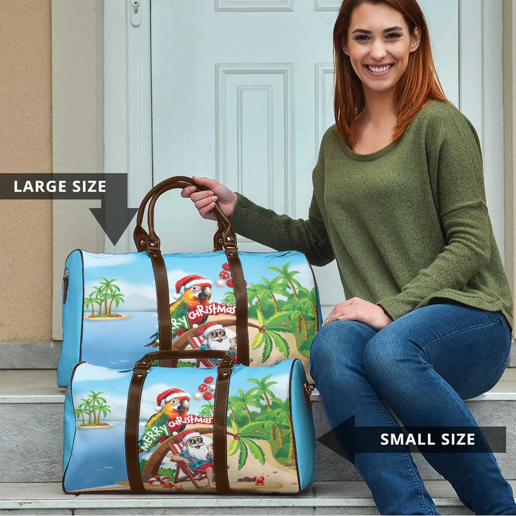 Hawaii Santa Parrot Christmas Travel Bag Summer Vibe - Wonder Print Shop