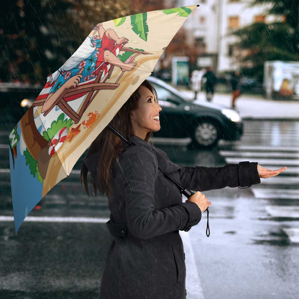 Hawaii Santa Parrot Christmas Umbrella Summer Vibe - Wonder Print Shop