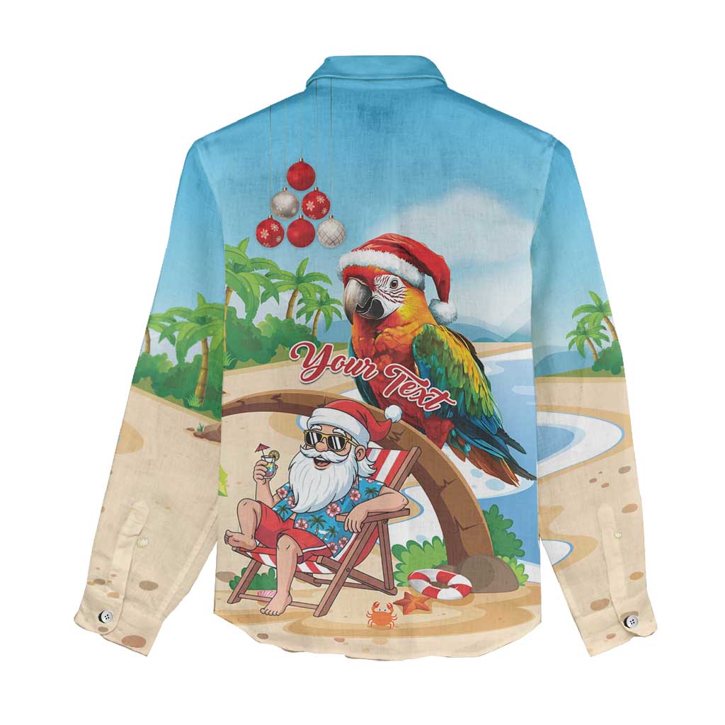 Personalized Hawaii Santa Parrot Christmas Women Casual Shirt Summer Vibe - Wonder Print Shop