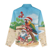 Personalized Hawaii Santa Parrot Christmas Women Casual Shirt Summer Vibe - Wonder Print Shop