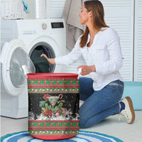 Sip Sparkle Sleigh Christmas Margarita Laundry Basket Funny Christmas Spirit - Wonder Print Shop