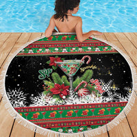 Sip Sparkle Sleigh Christmas Margarita Beach Blanket Funny Christmas Spirit - Wonder Print Shop