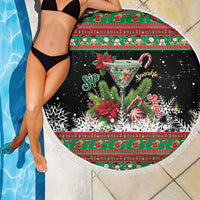 Sip Sparkle Sleigh Christmas Margarita Beach Blanket Funny Christmas Spirit - Wonder Print Shop