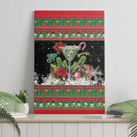 Sip Sparkle Sleigh Christmas Margarita Canvas Wall Art Funny Christmas Spirit - Wonder Print Shop