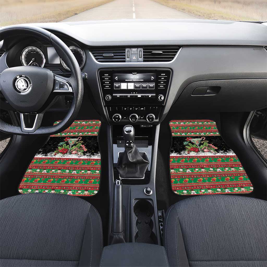 Sip Sparkle Sleigh Christmas Margarita Car Mats Funny Christmas Spirit - Wonder Print Shop