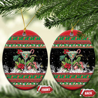 Sip Sparkle Sleigh Christmas Margarita Ceramic Ornament Funny Christmas Spirit - Wonder Print Shop