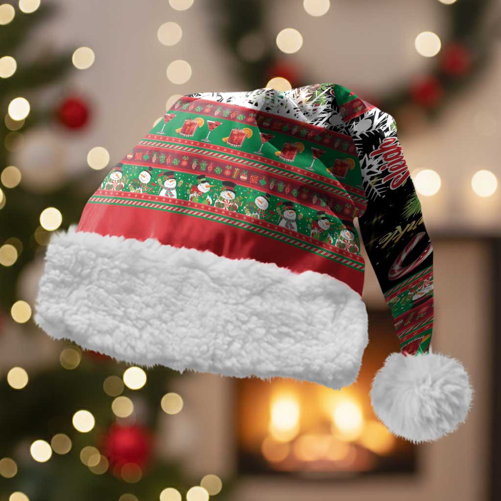 Sip Sparkle Sleigh Christmas Margarita Christmas Santa Hat Funny Christmas Spirit - Wonder Print Shop