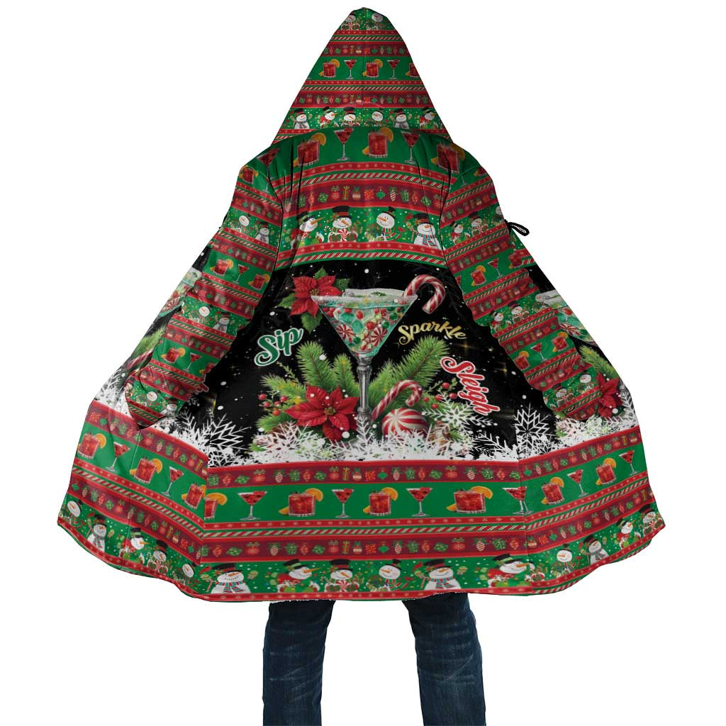 Sip Sparkle Sleigh Christmas Margarita Cloak Funny Christmas Spirit - Wonder Print Shop