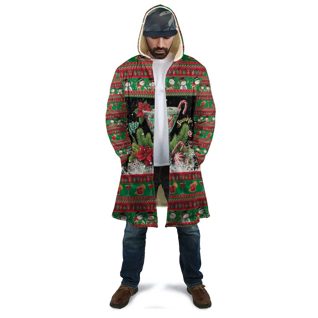 Sip Sparkle Sleigh Christmas Margarita Cloak Funny Christmas Spirit - Wonder Print Shop