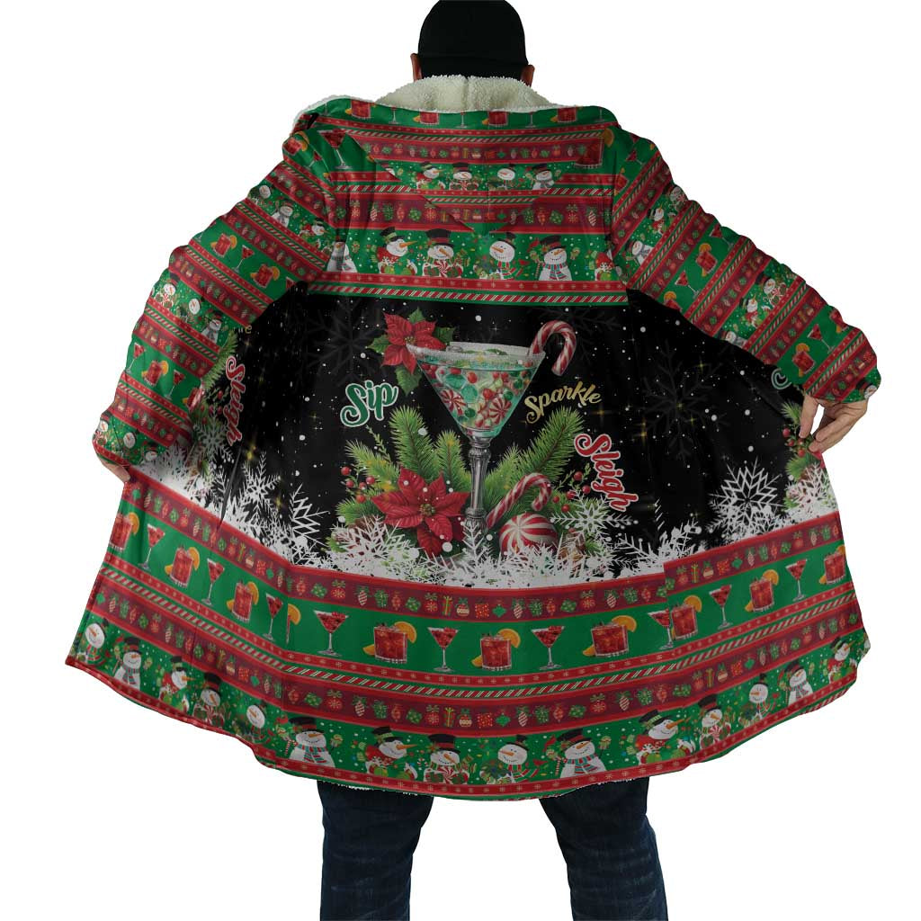 Sip Sparkle Sleigh Christmas Margarita Cloak Funny Christmas Spirit - Wonder Print Shop