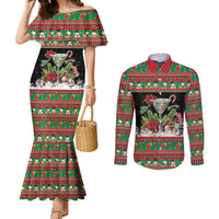 Sip Sparkle Sleigh Christmas Margarita Couples Matching Mermaid Dress and Long Sleeve Button Shirt Funny Christmas Spirit - Wonder Print Shop
