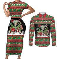 Sip Sparkle Sleigh Christmas Margarita Couples Matching Short Sleeve Bodycon Dress and Long Sleeve Button Shirt Funny Christmas Spirit - Wonder Print Shop