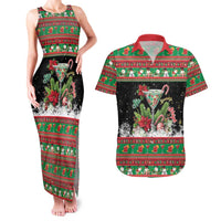 Sip Sparkle Sleigh Christmas Margarita Couples Matching Tank Maxi Dress and Hawaiian Shirt Funny Christmas Spirit - Wonder Print Shop