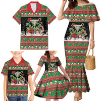 Sip Sparkle Sleigh Christmas Margarita Family Matching Mermaid Dress and Hawaiian Shirt Funny Christmas Spirit - Wonder Print Shop