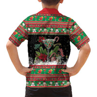 Sip Sparkle Sleigh Christmas Margarita Family Matching Off The Shoulder Long Sleeve Dress and Hawaiian Shirt Funny Christmas Spirit - Wonder Print Shop