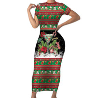 Sip Sparkle Sleigh Christmas Margarita Family Matching Short Sleeve Bodycon Dress and Hawaiian Shirt Funny Christmas Spirit - Wonder Print Shop